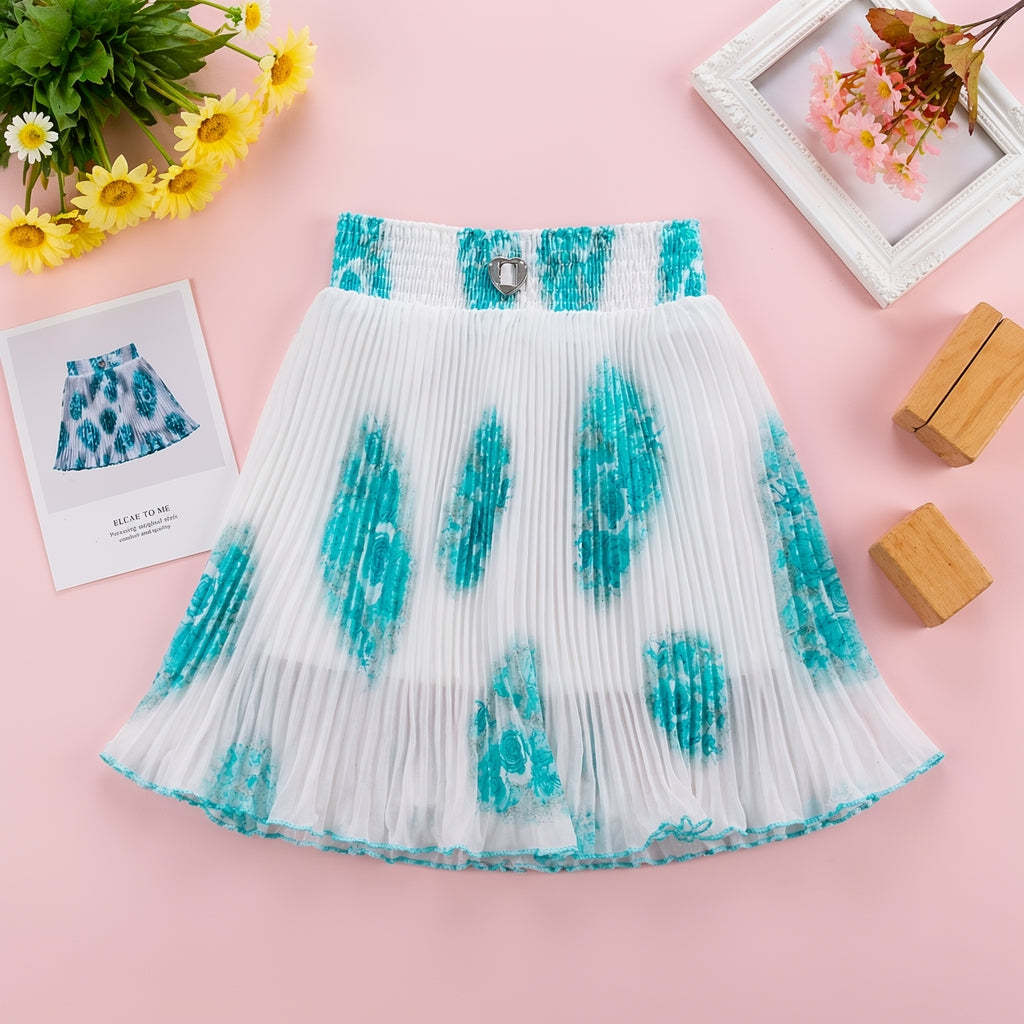 Baby Girl Single Piece Georgette Skirt | Soft Pleated Designer Skirt (6 Months to 5 Years)