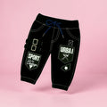 Baby Boys Stylish Black Cargo Jogger Pants | Soft & Comfortable Cotton Bottom Wear