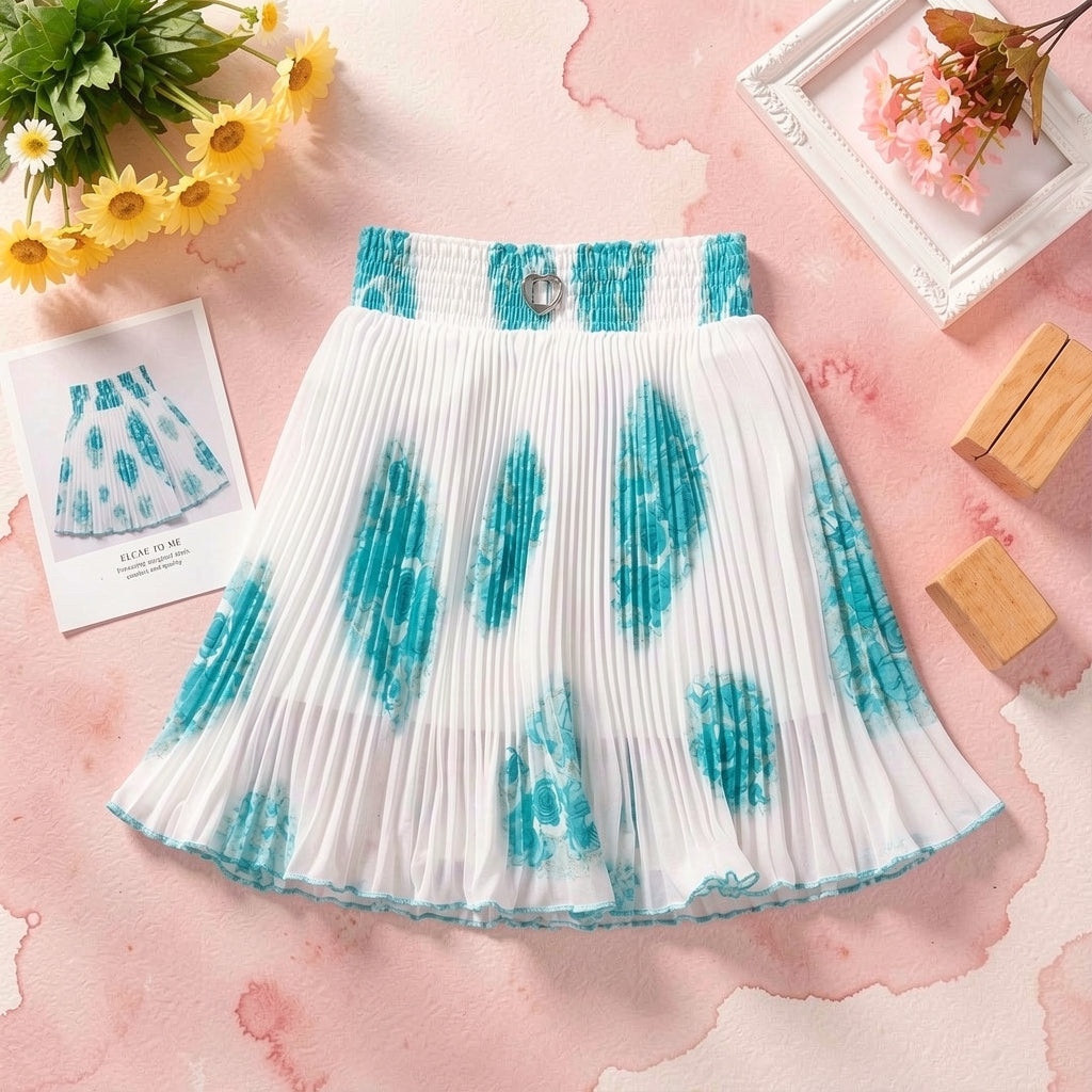Baby Girl Single Piece Georgette Skirt | Soft Pleated Designer Skirt (6 Months to 5 Years)