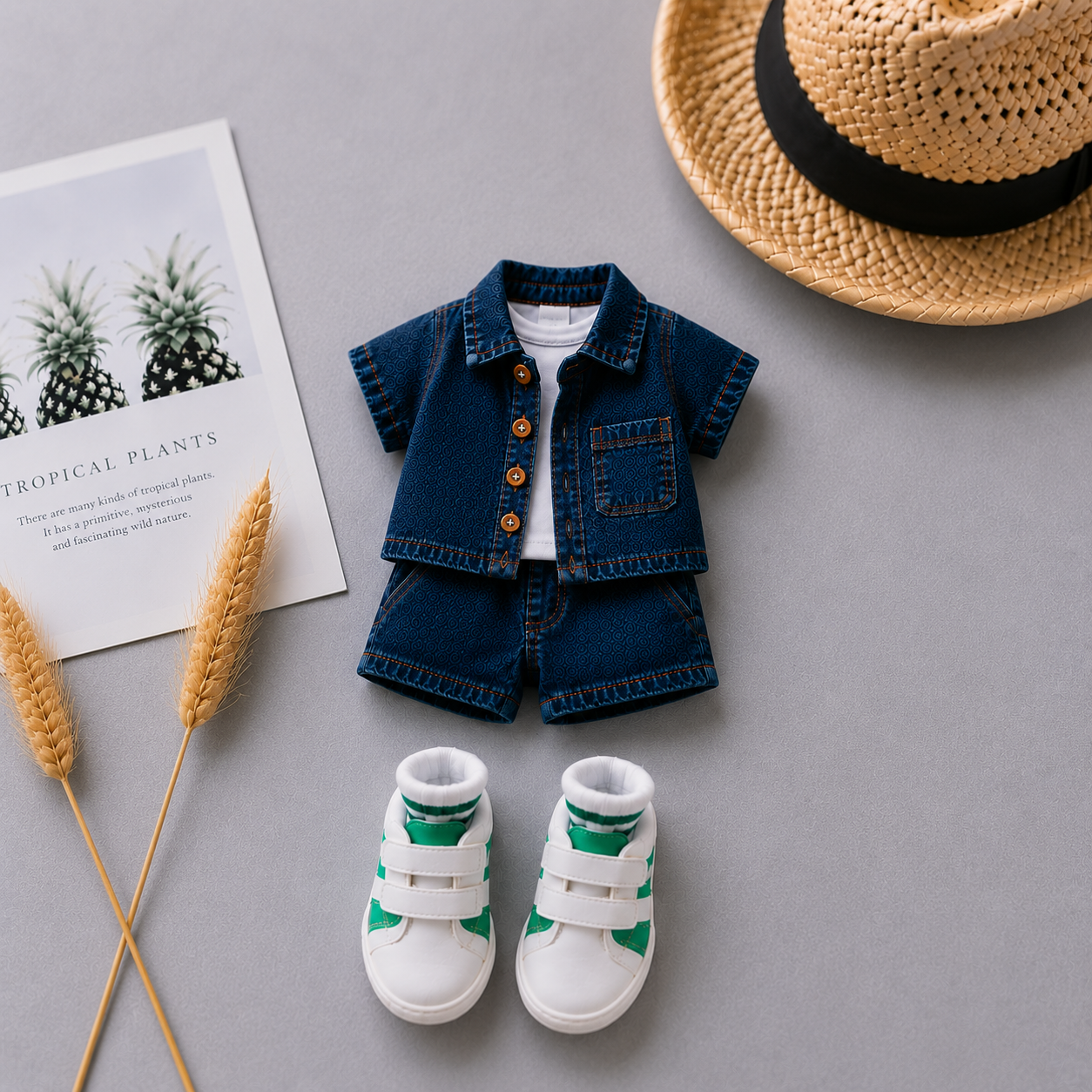 Baby Boys & Girls Soft Denim Summer Co-ord Set