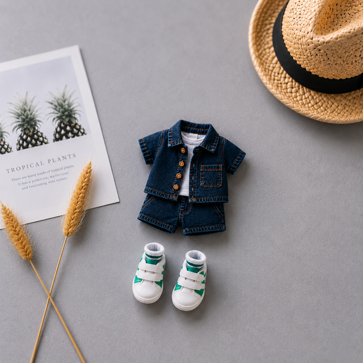Baby Boys & Girls Soft Denim Summer Co-ord Set