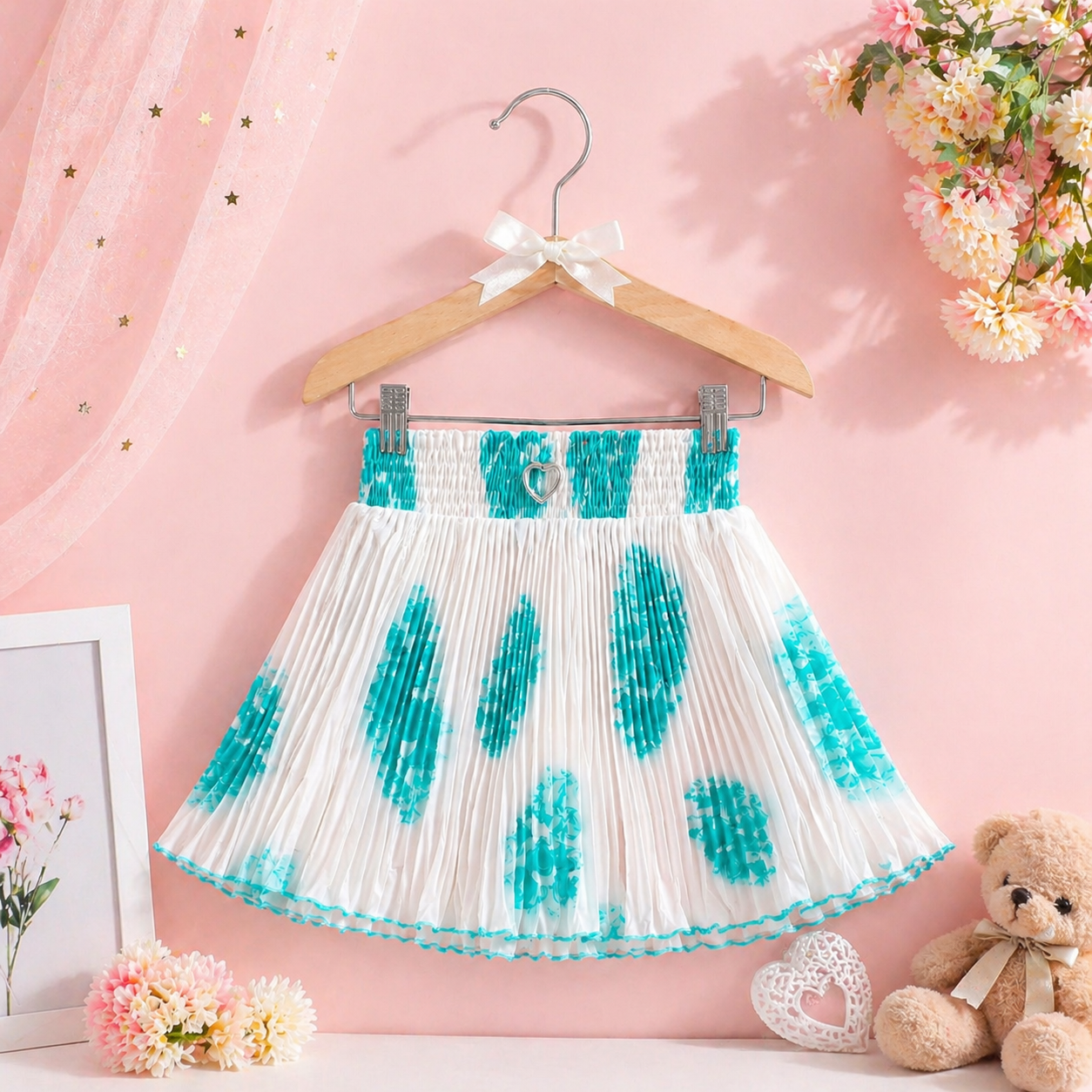 Baby Girl Single Piece Georgette Skirt | Soft Pleated Designer Skirt (6 Months to 5 Years)